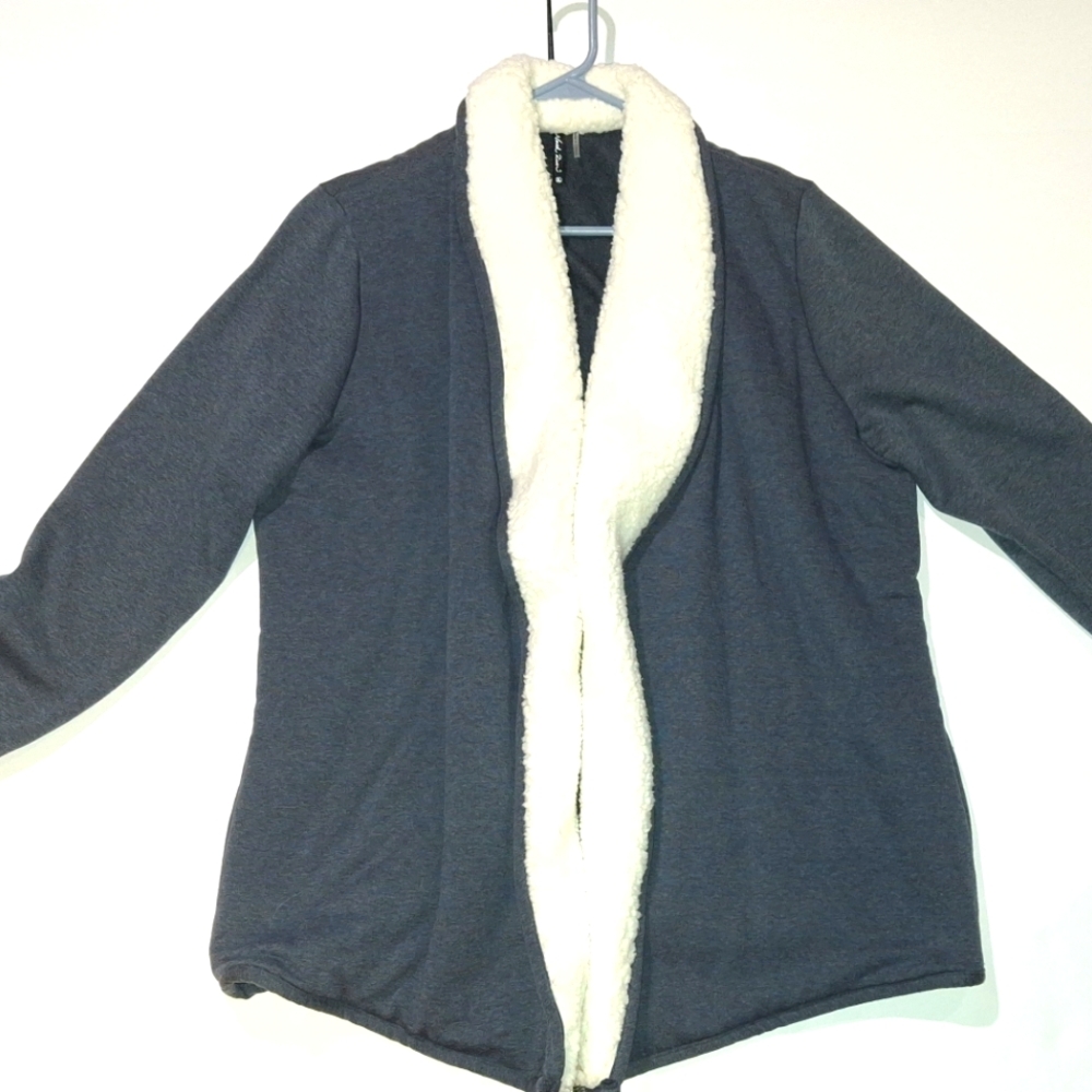 NWT North River Outfitter-Womens XL Fleece Lined Blue Sweater